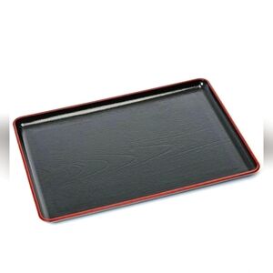 JapanBargain Plastic Serving Tray Red / Black Different Size